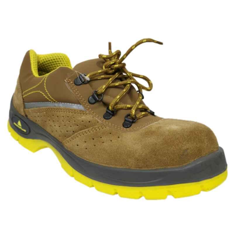 Deltaplus VE Rimini Leather & Mesh Beige Dual Density Safety Shoes ...