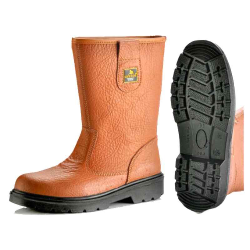 Safetoe Best Welder S502023603 Brown Leather Welding Safety Boots, Size ...